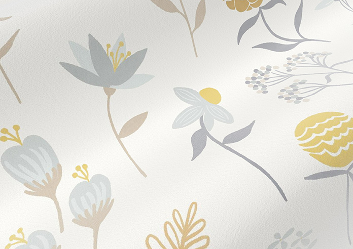 Floral Whimsy, Silver - Roman Blind - Image 4